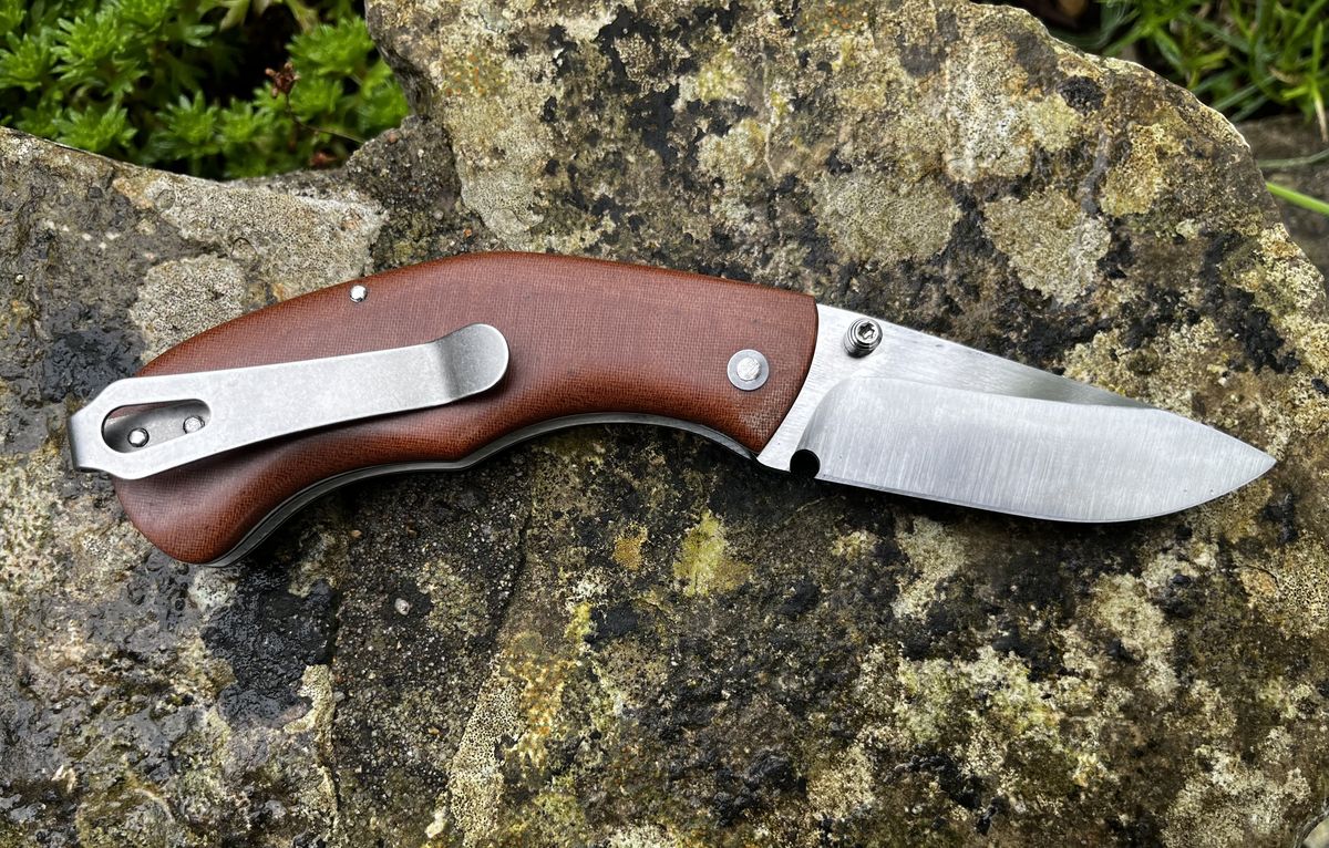 Larkspur prototype showing pocket clip